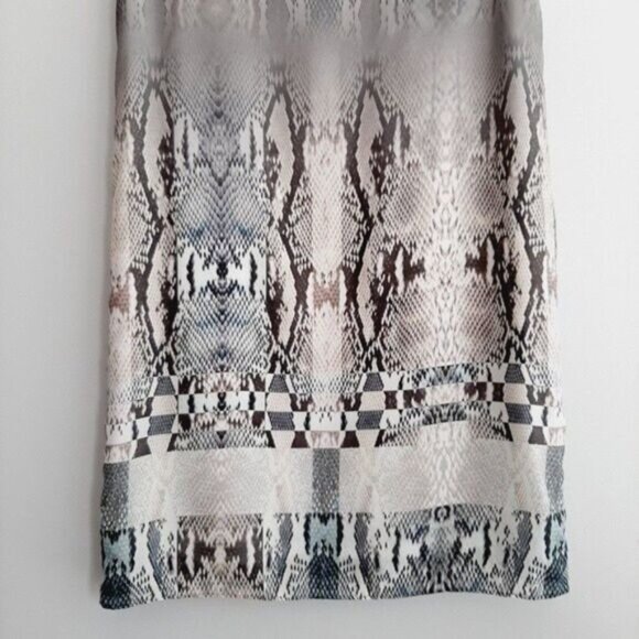 JUDITH & CHARLES Silk Shirt Mini Dress Snake Print Sz 4 - Picture 4 of 9